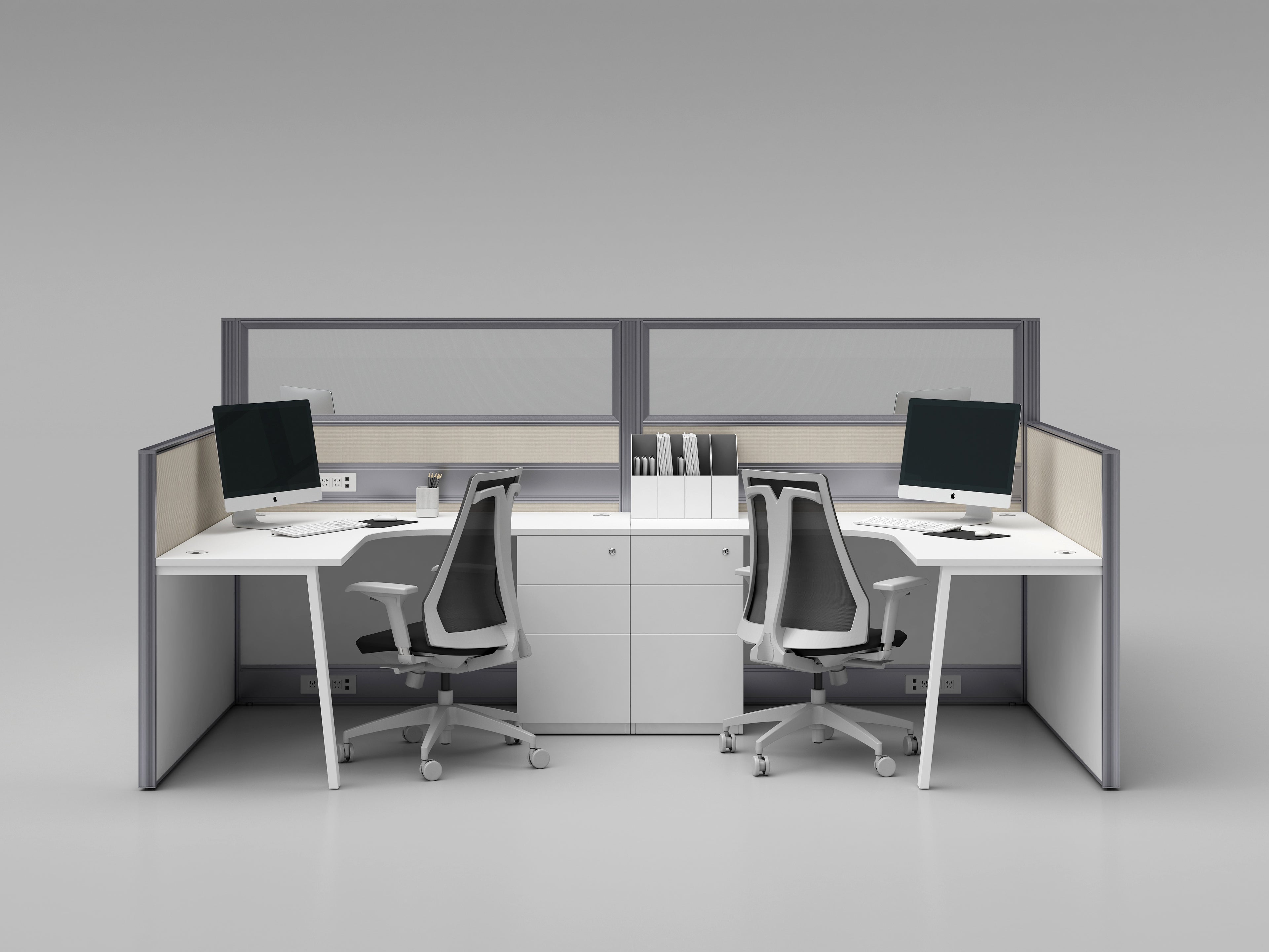 Cubicle Workstation - 55mm Aluminum Frame Partition - X55 Series