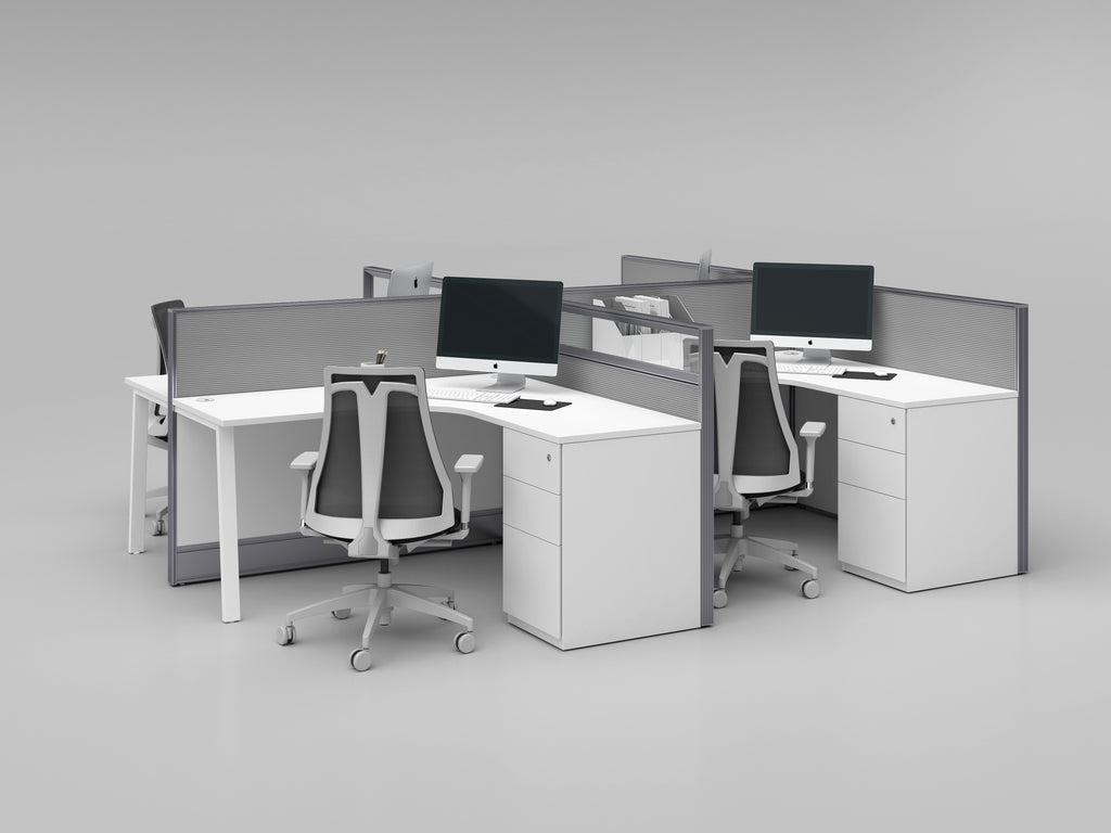 Cubicle Workstation - 55mm Aluminum Frame Partition - X55 Series