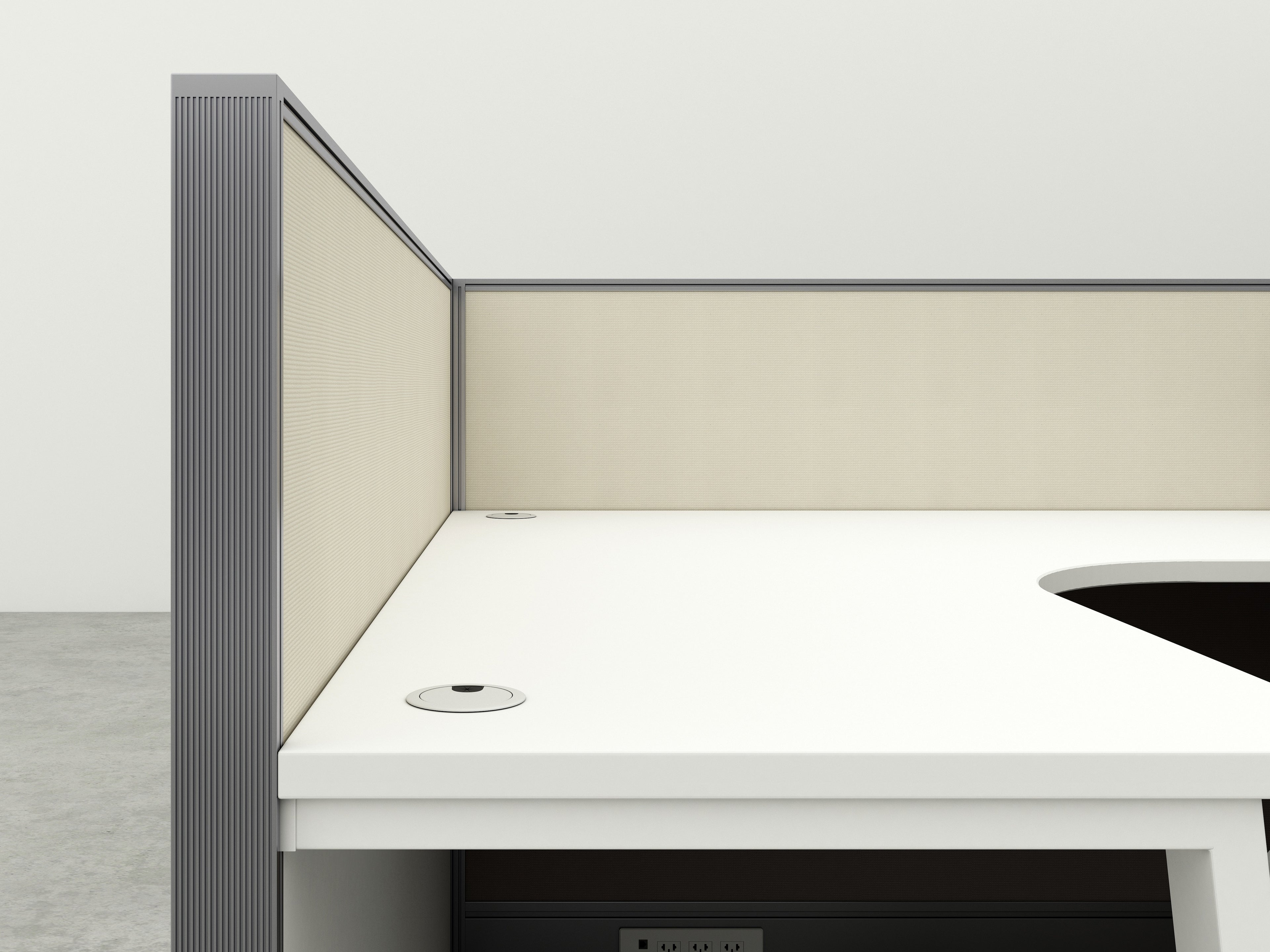Cubicle Workstation - 55mm Aluminum Frame Partition - X55 Series