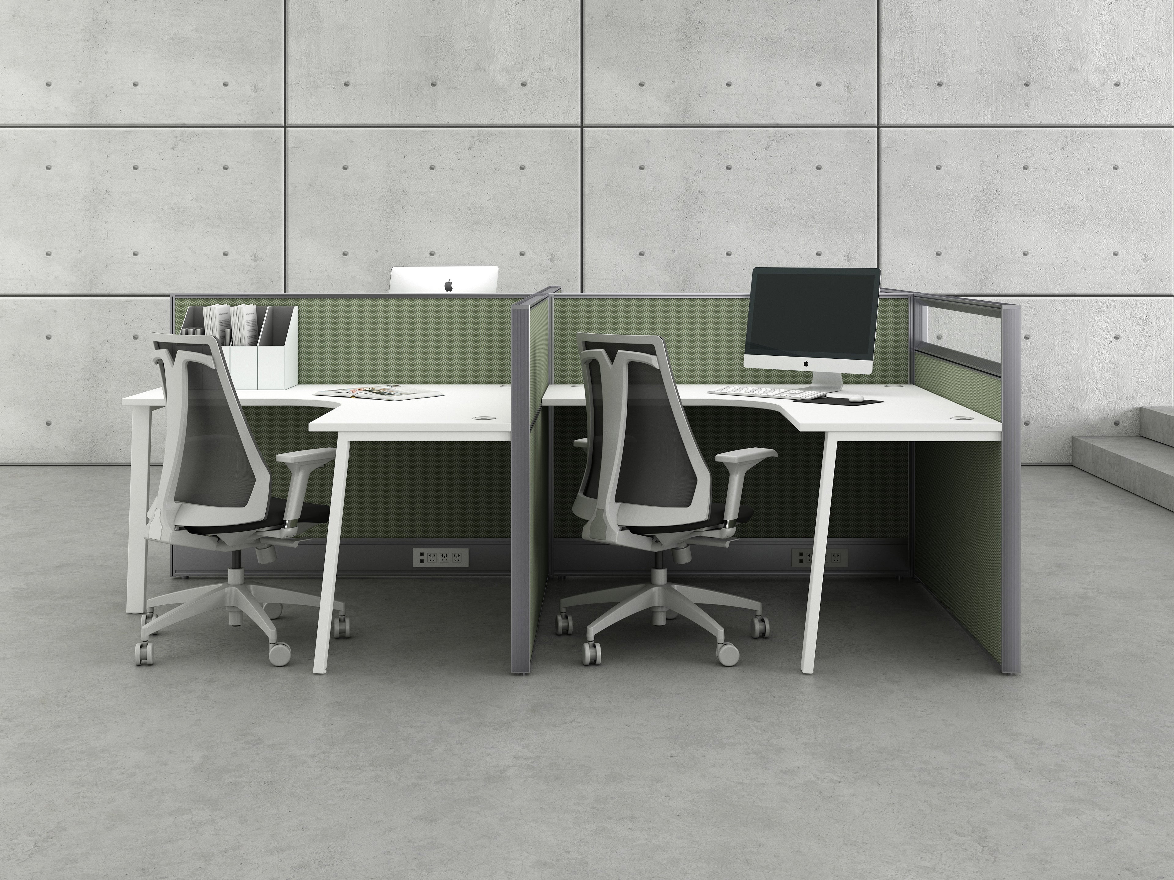 Cubicle Workstation - 55mm Aluminum Frame Partition - X55 Series